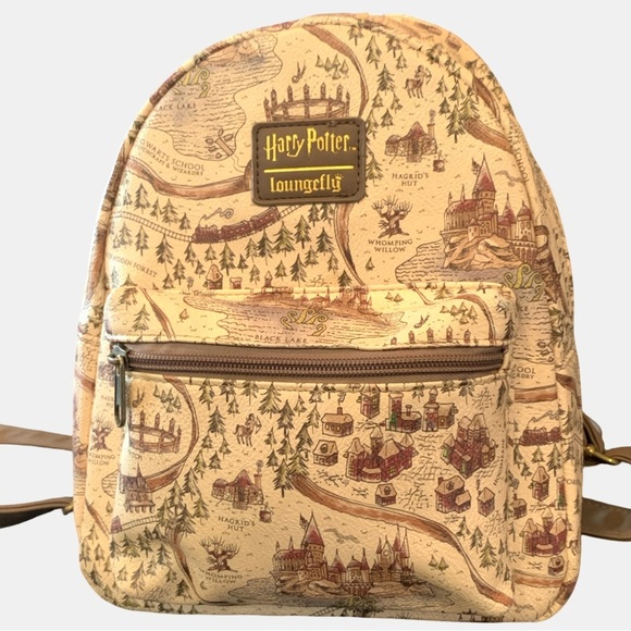Loungefly Other - Loungefly Harry Potter School Grounds Map Pattern Mini Backpack Bag- Pre Owned